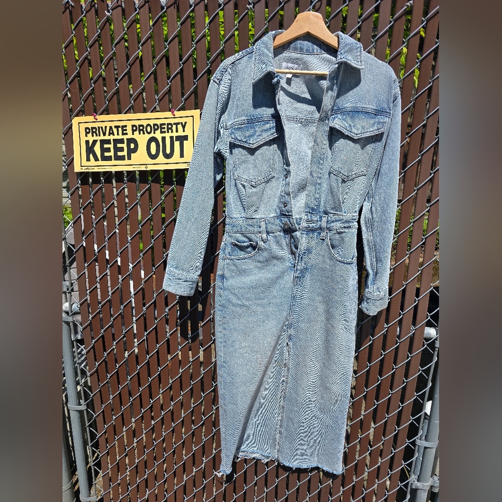 Pistola Light Blue Amira Midi Denim Dress